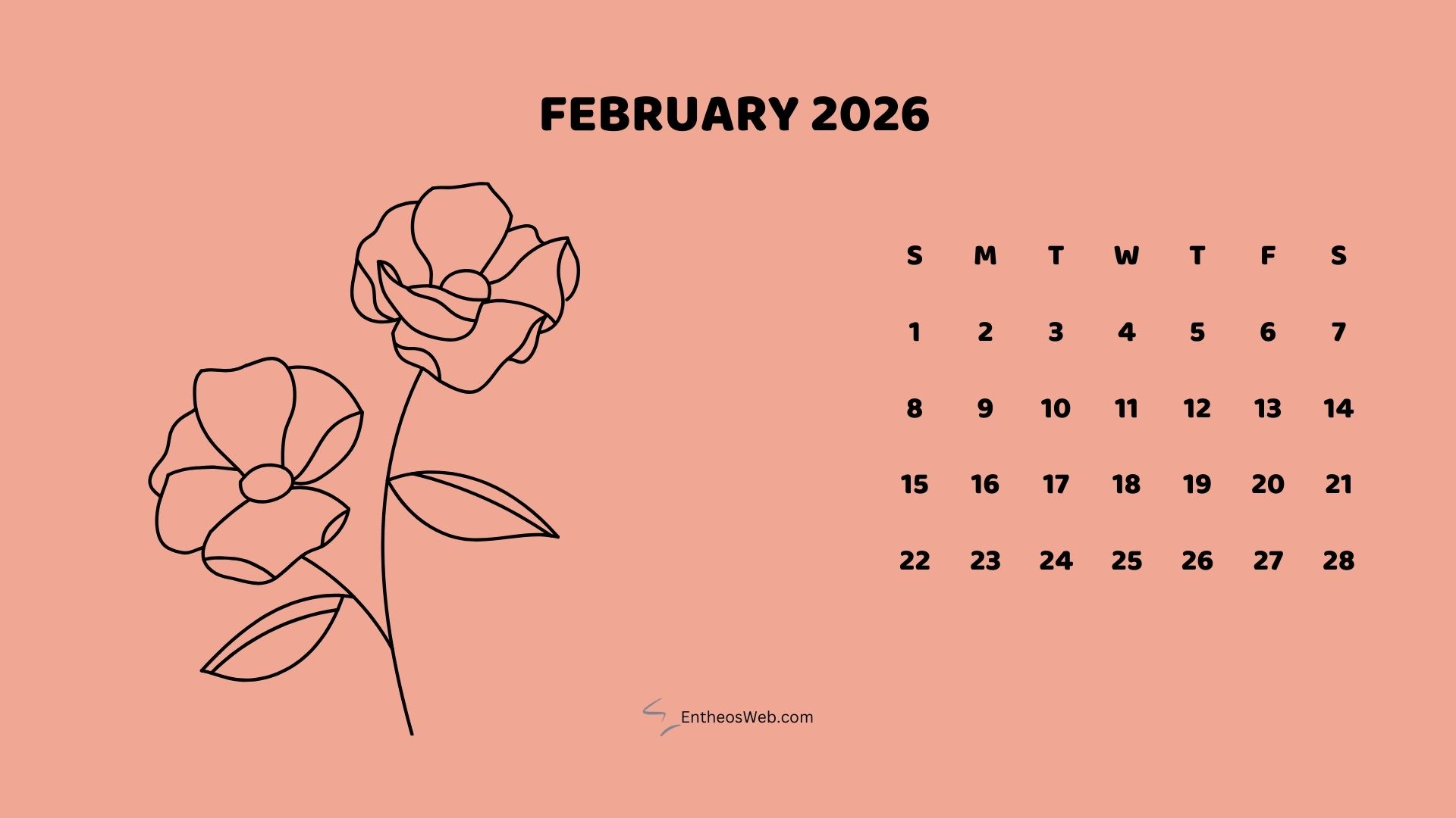 2 | 2026 Monthly Flower Themed Desktop Wallpaper Calendar | Entheosweb 2026 monthly flower themed desktop wallpaper calendar