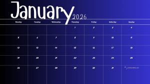 January 2026 Desktop Wallpaper Calendar | EntheosWeb