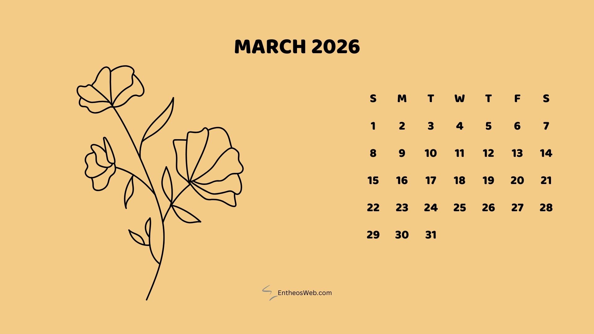 3 | 2026 Monthly Flower Themed Desktop Wallpaper Calendar | Entheosweb 2026 monthly flower themed desktop wallpaper calendar