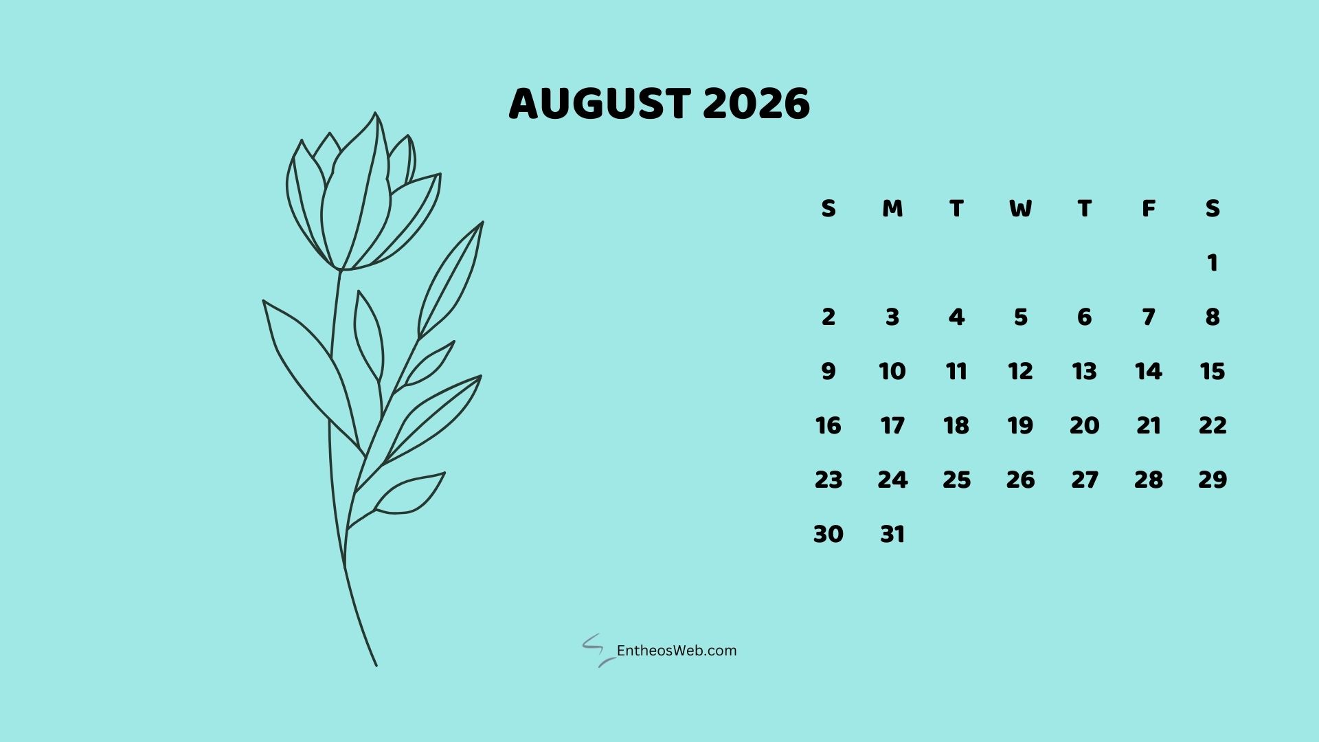 8 | 2026 Monthly Flower Themed Desktop Wallpaper Calendar | Entheosweb 2026 monthly flower themed desktop wallpaper calendar
