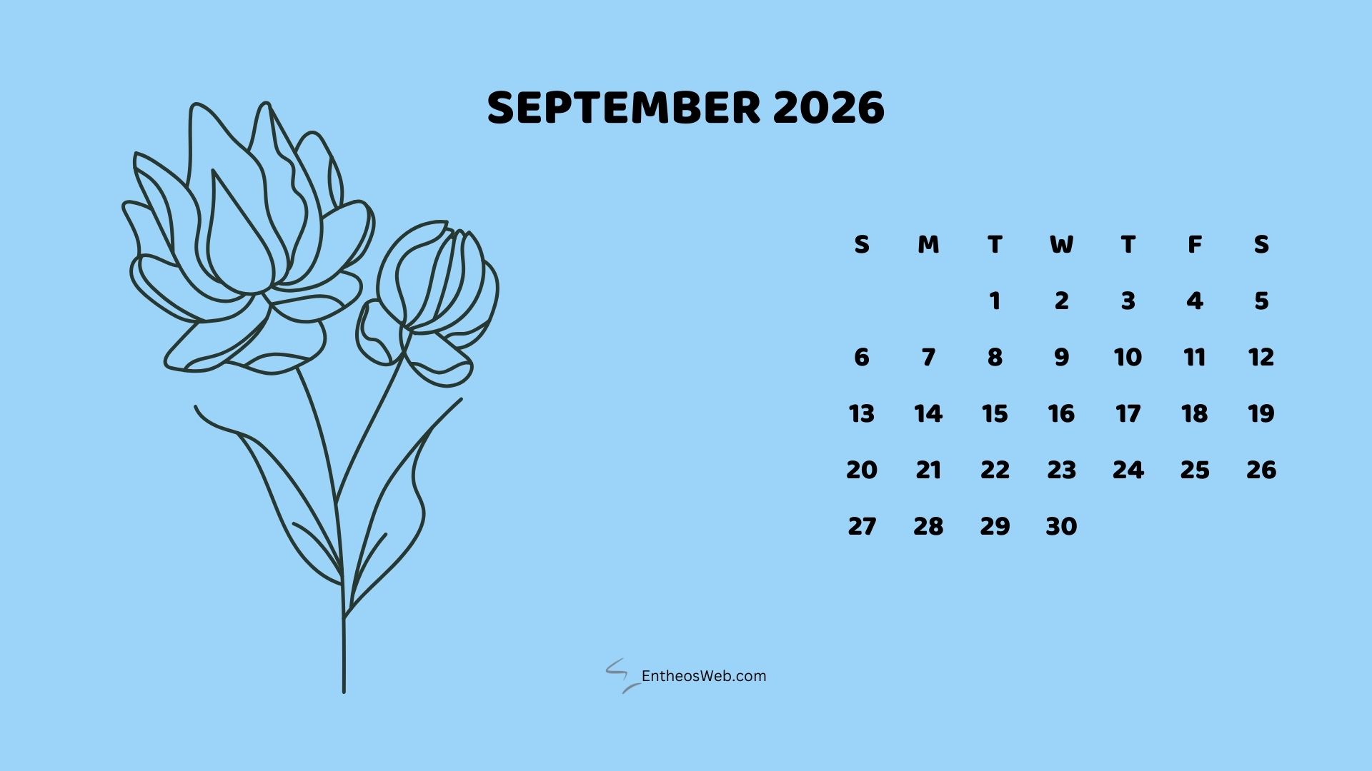 9 | 2026 Monthly Flower Themed Desktop Wallpaper Calendar | Entheosweb 2026 monthly flower themed desktop wallpaper calendar