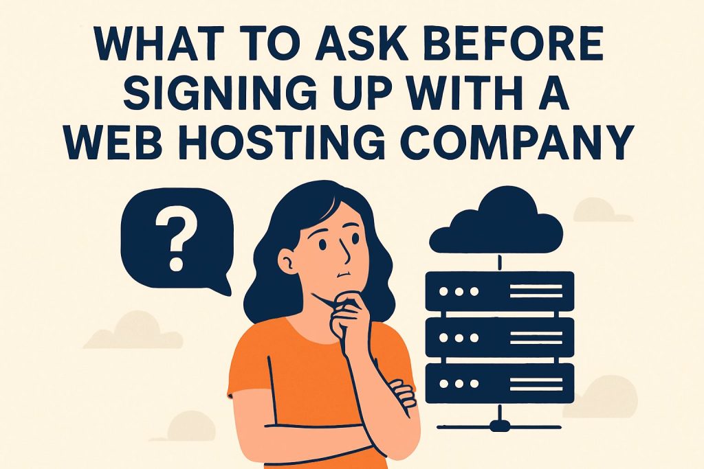 Create a featured image for the blog post what to ask befor