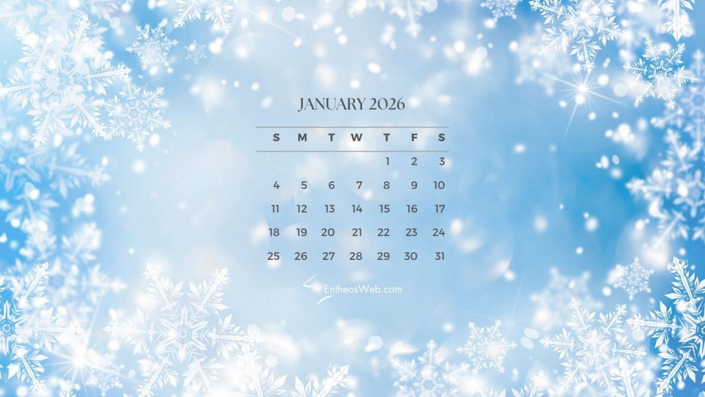 January 2026 Desktop Wallpaper Calendar | EntheosWeb