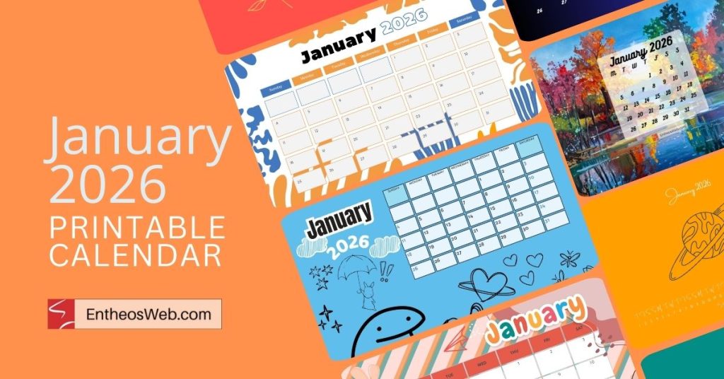 January 2026 printable calendar