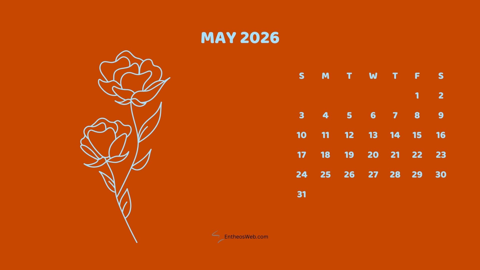 May 2026 Monthly Flower Themed Desktop Wallpaper Calendardark | 2026 Monthly Flower Themed Desktop Wallpaper Calendar | Entheosweb May 2026 monthly flower themed desktop wallpaper calendardark