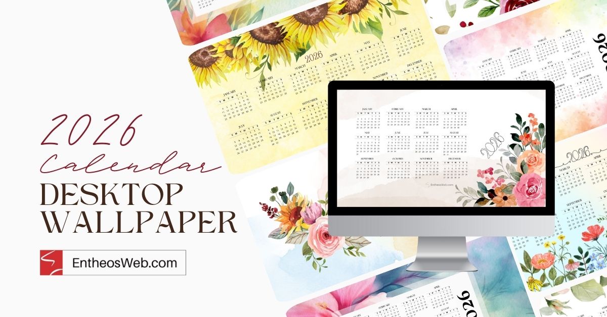2026 calendar desktop wallpaper   creative floral watercolor designs 2026 calendar desktop wallpaper