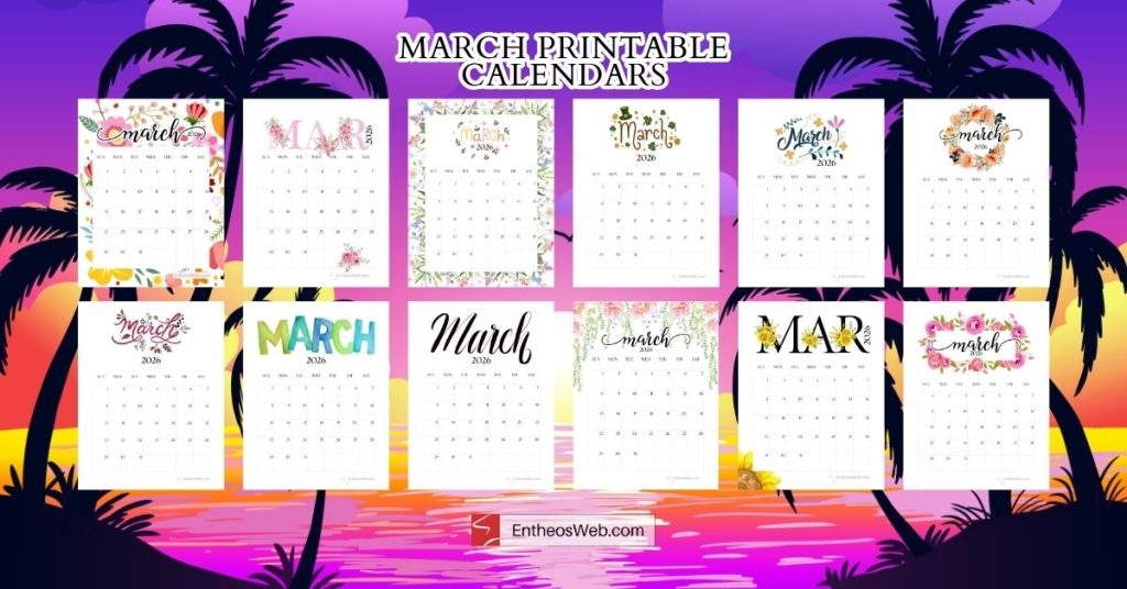2026 march printable calendar