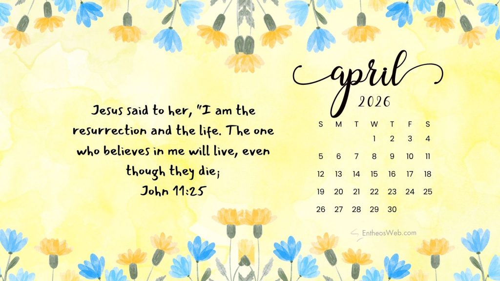 April 2026 desktop wallpaper easter i am the resurrection and the life