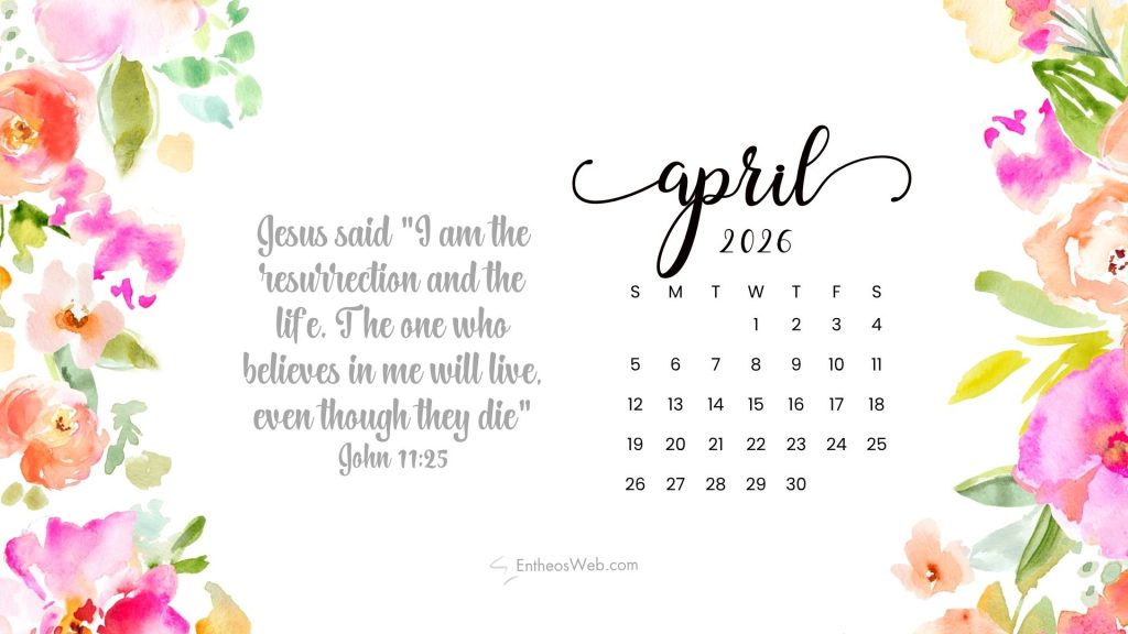 April 2026 easter desktop wallpaper i am the resurrection and the life