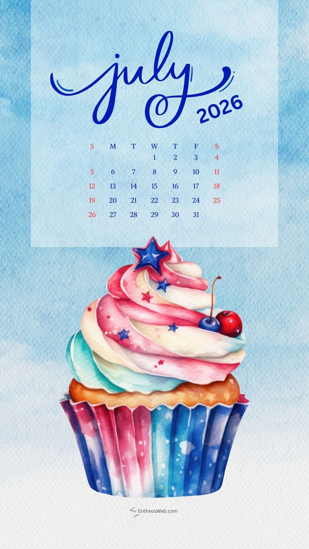 July 2026 Phone Wallpaper Calendar 6 | July 2026 Phone Wallpaper Calendar | Entheosweb July 2026 phone wallpaper calendar