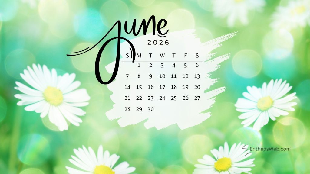 June 2026 Desktop Wallpaper Calendar EntheosWeb