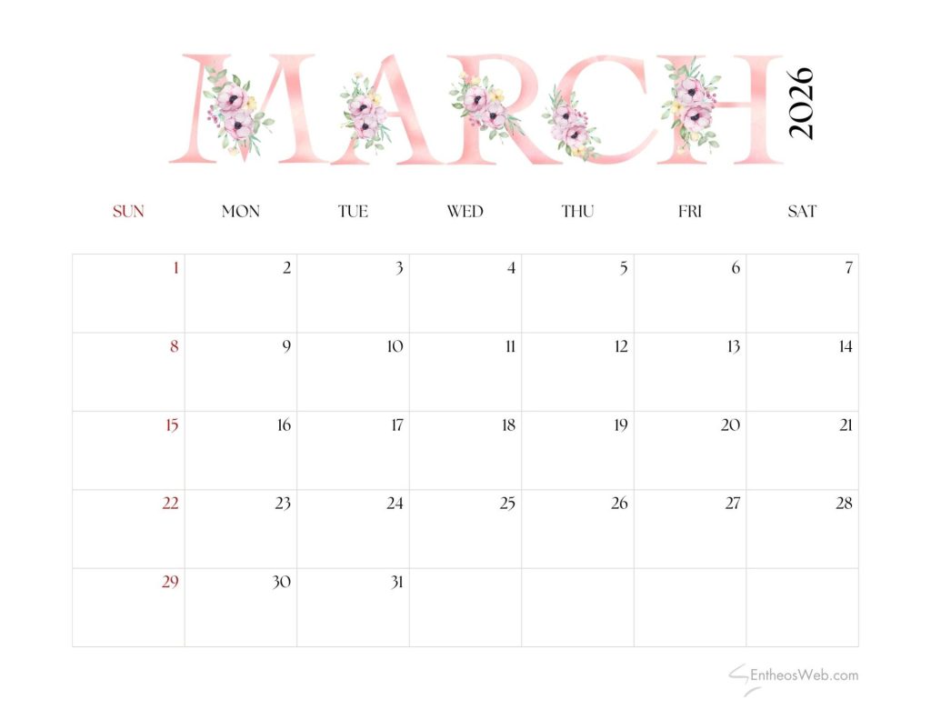 March 2026 calendar 3