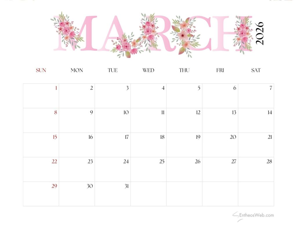 March 2026 calendar 4