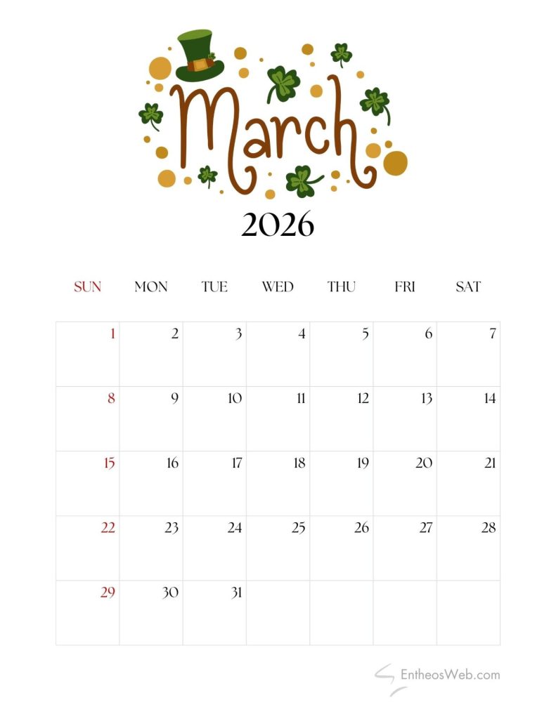 March 2026 calendar 6