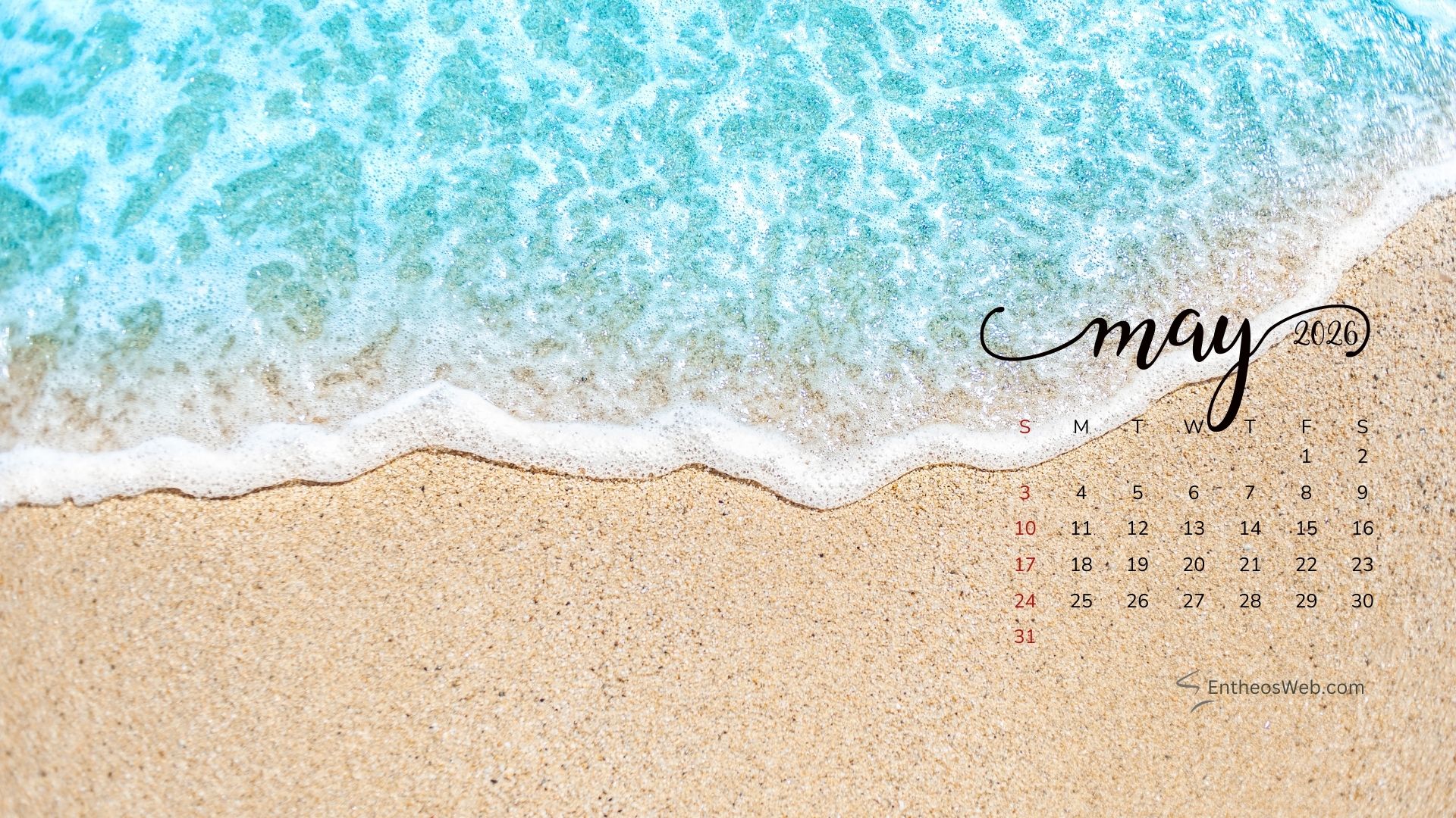May 2026 Calendar Desktop Wallpaper Beach 2 | May 2026 Desktop Wallpaper Calendar | Entheosweb May 2026 desktop wallpaper calendar
