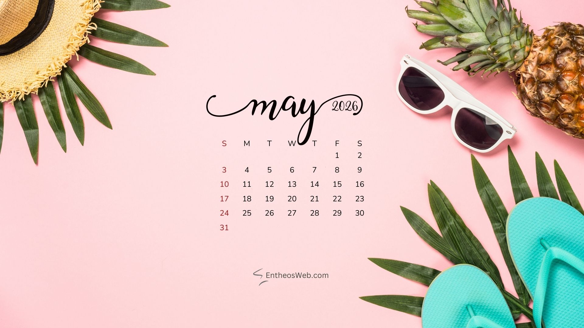 May 2026 Calendar Desktop Wallpaper Summer | May 2026 Desktop Wallpaper Calendar | Entheosweb May 2026 desktop wallpaper calendar