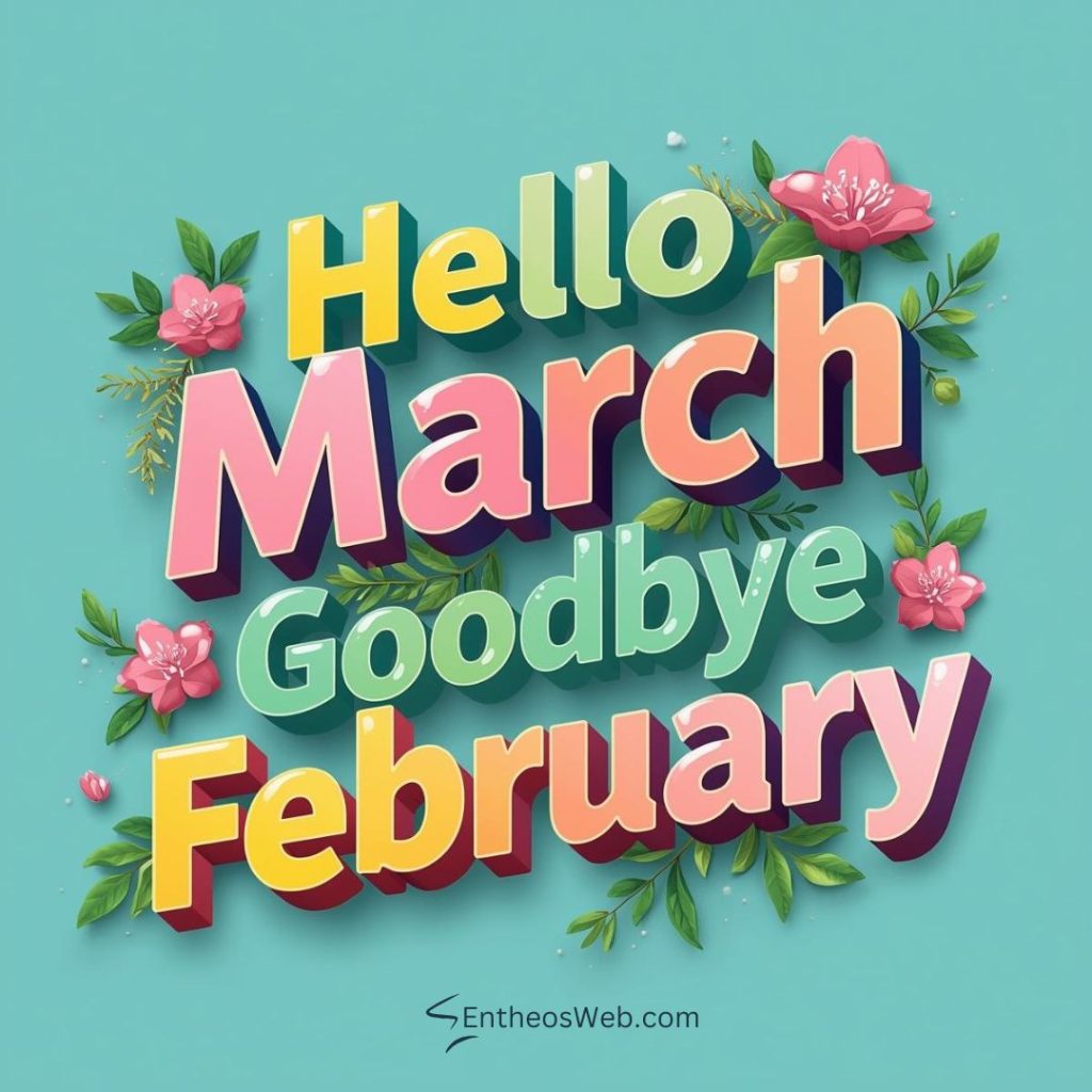 3d hello march goodbye february 3 | hello march images wallaper backgrounds facebook covers | entheosweb Hello march goodbye february
