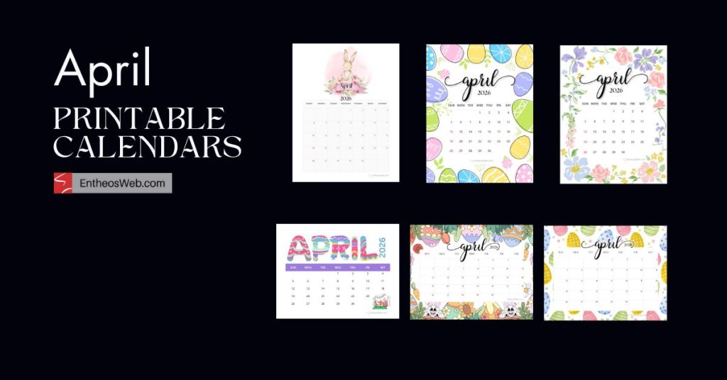 April printable calendars