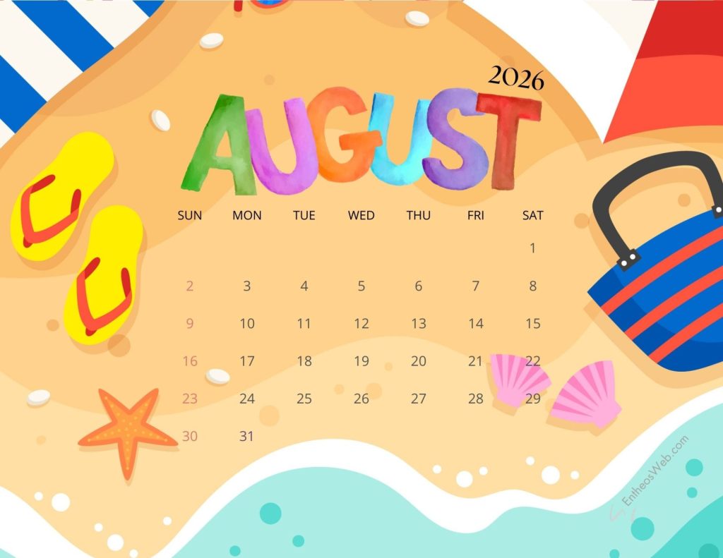 August printable calendars