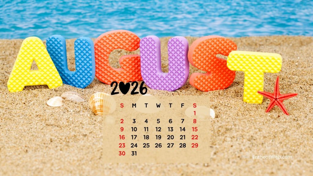 August 2026 calendar desktop wallpaper beach | august 2026 desktop wallpaper calendar | entheosweb August 2026 calendar desktop wallpaper beach