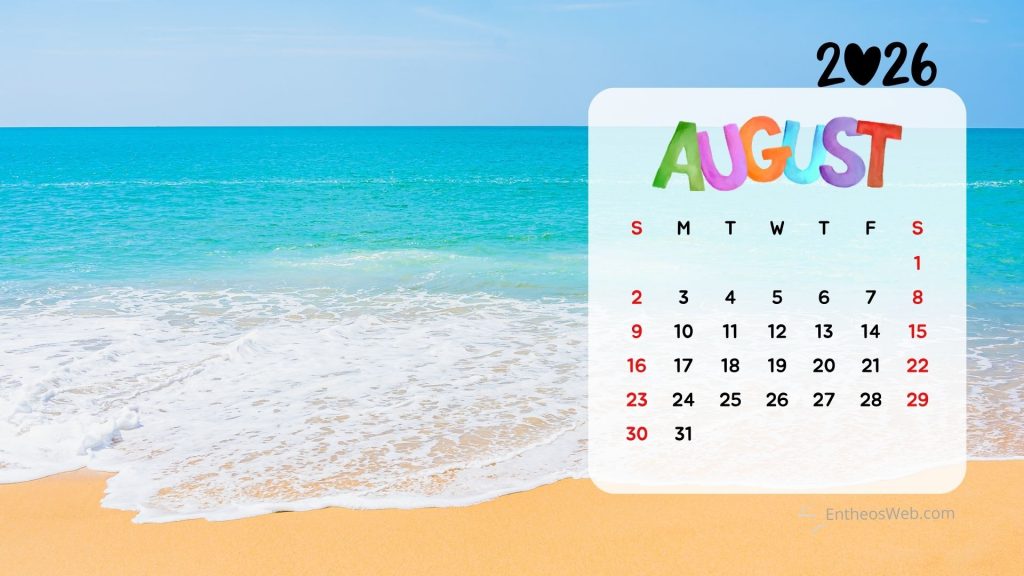 August 2026 calendar desktop wallpaper beach | august 2026 desktop wallpaper calendar | entheosweb August 2026 calendar desktop wallpaper beach