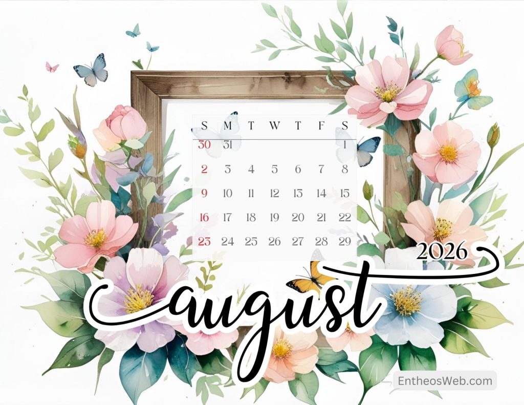 August printable calendars