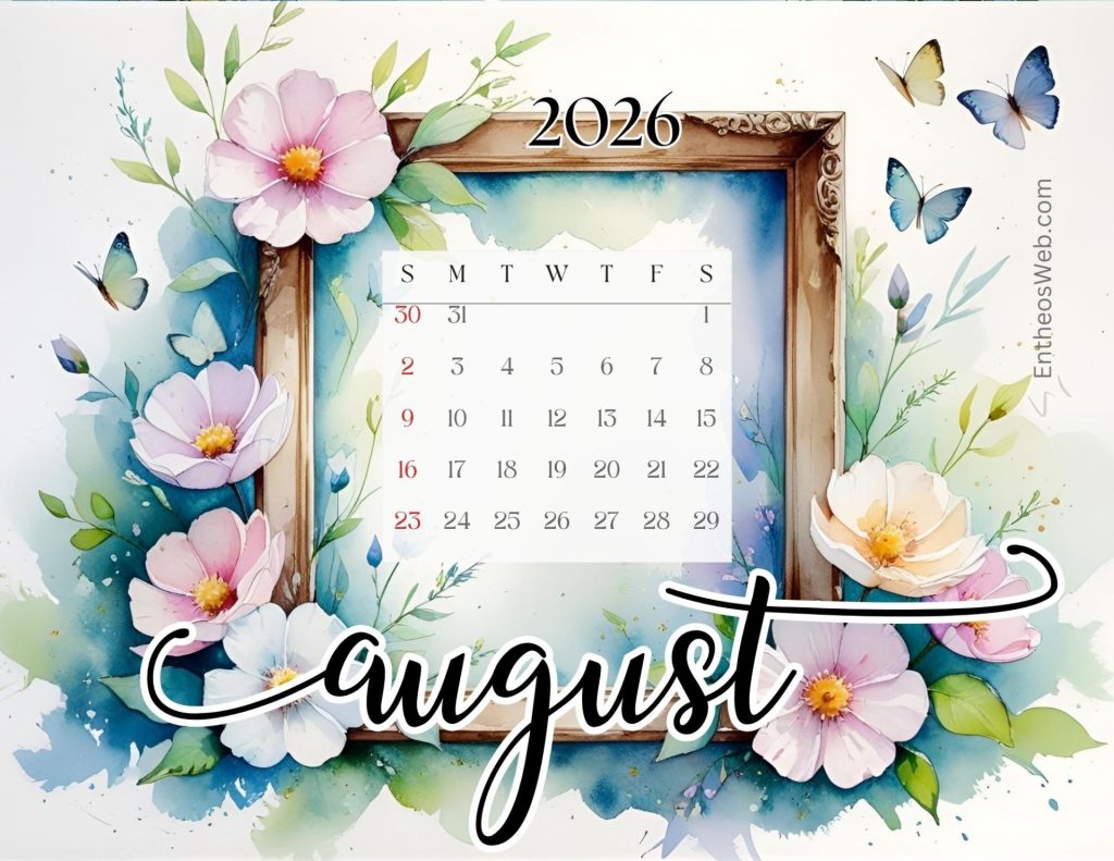 August printable calendars