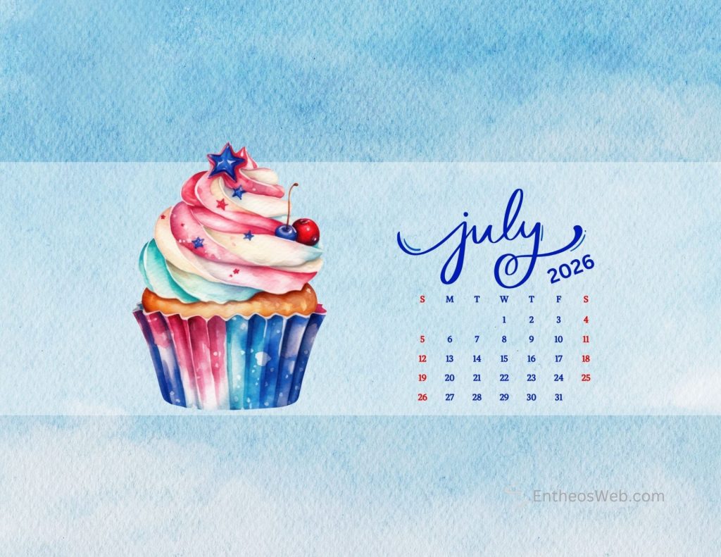 Cupcake july 2026 calendar