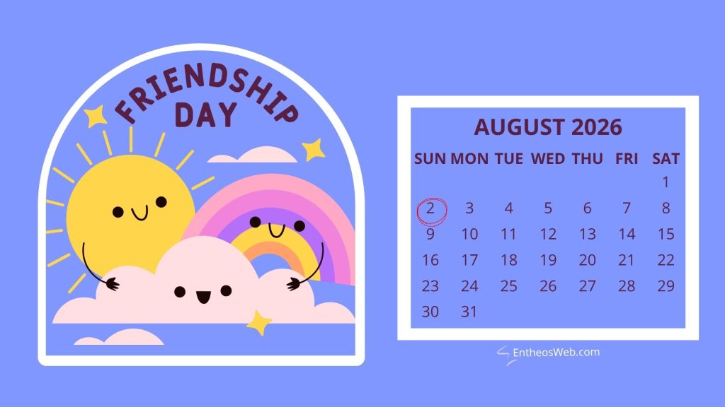 Friendship day desktop wallpaper calendar | august 2026 desktop wallpaper calendar | entheosweb Friendship day desktop wallpaper calendar