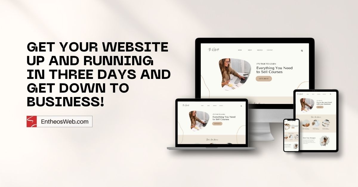 Get your website up and running in three days and get down to business Get your website up and running in three days and get down to business