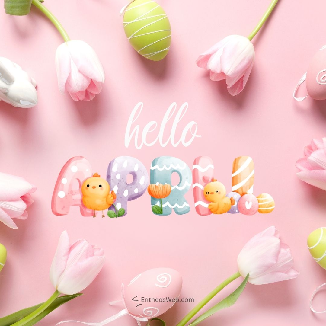 Hello april easter and tulips | hello april images | entheosweb Hello april easter and tulips