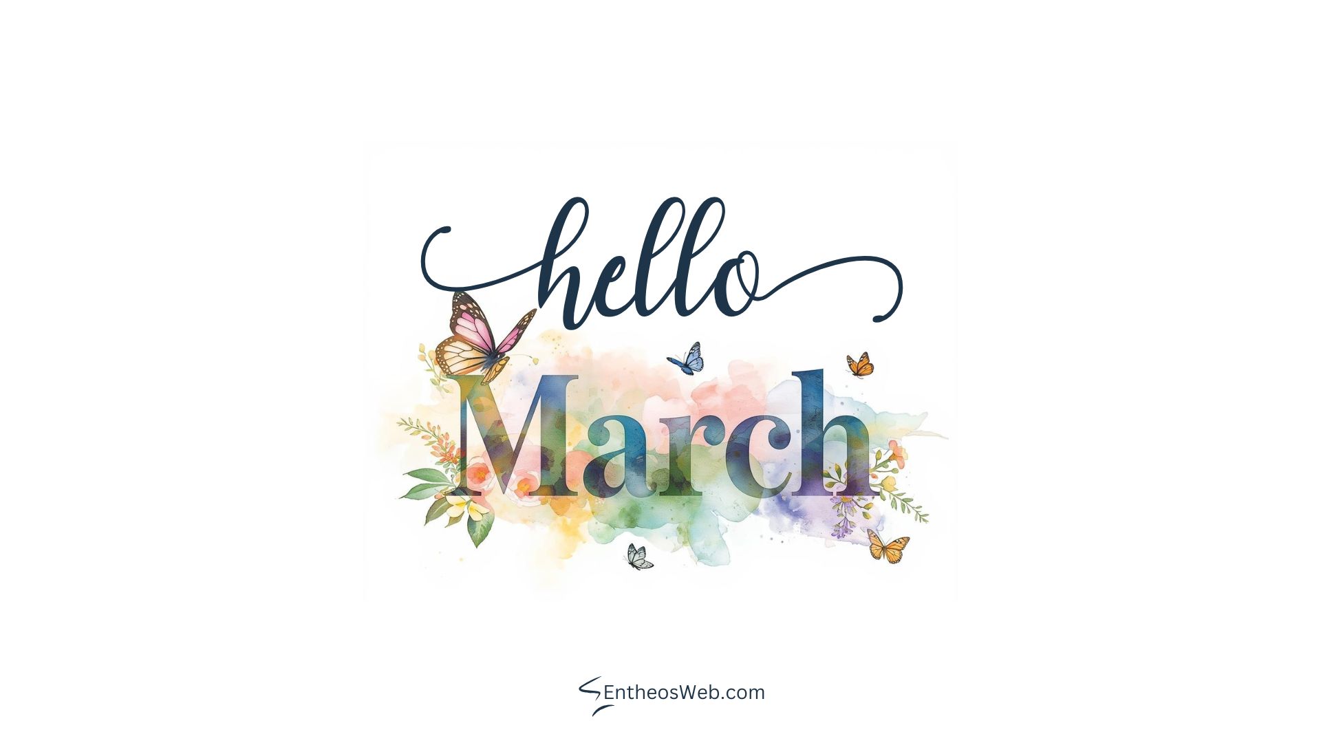 Hello march butterflies desktop wallpaper | hello march images wallaper backgrounds facebook covers | entheosweb Hello march background