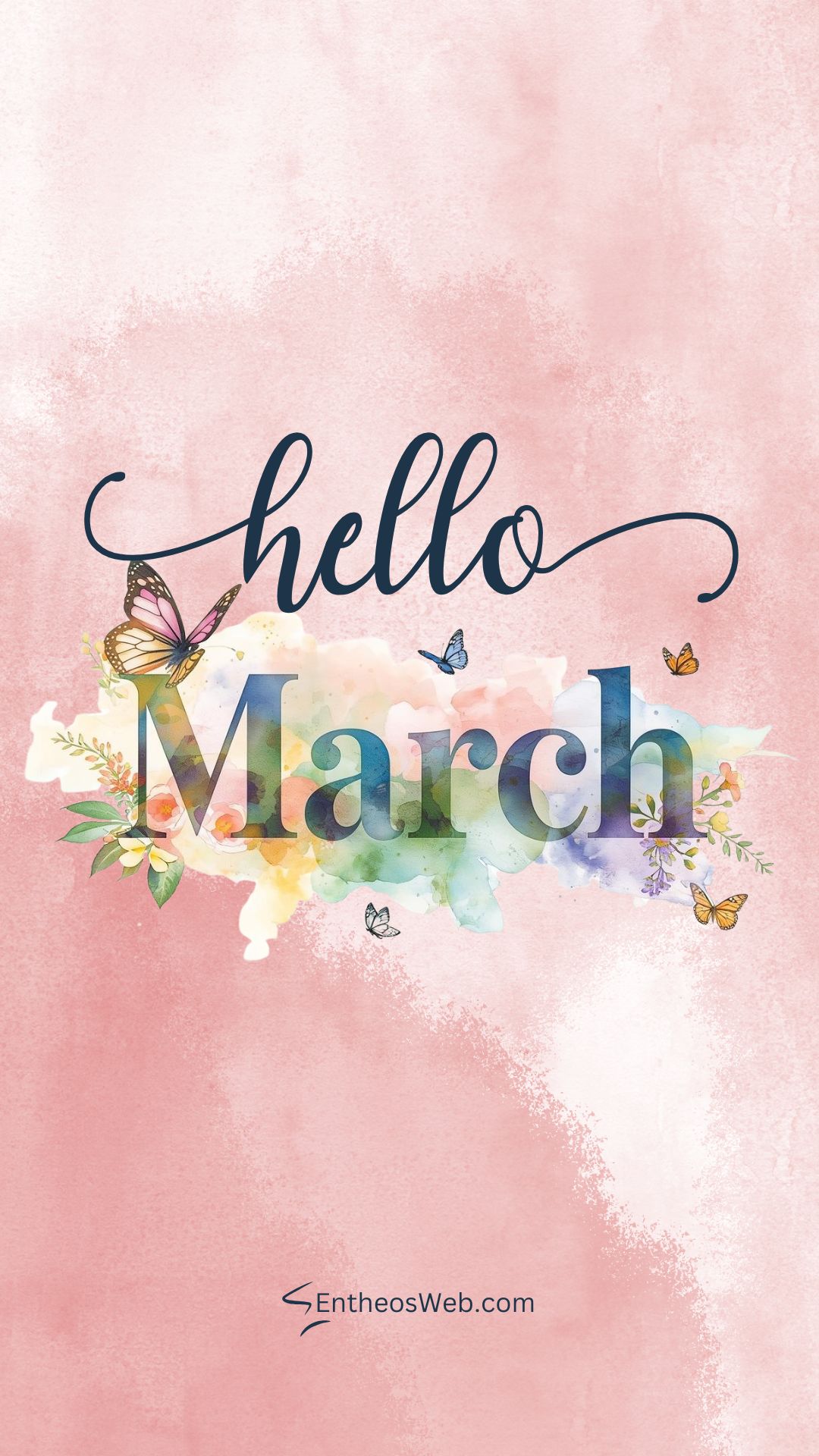 Hello march butterflies phone wallpaper | hello march images wallaper backgrounds facebook covers | entheosweb Hello march phone wallpaper