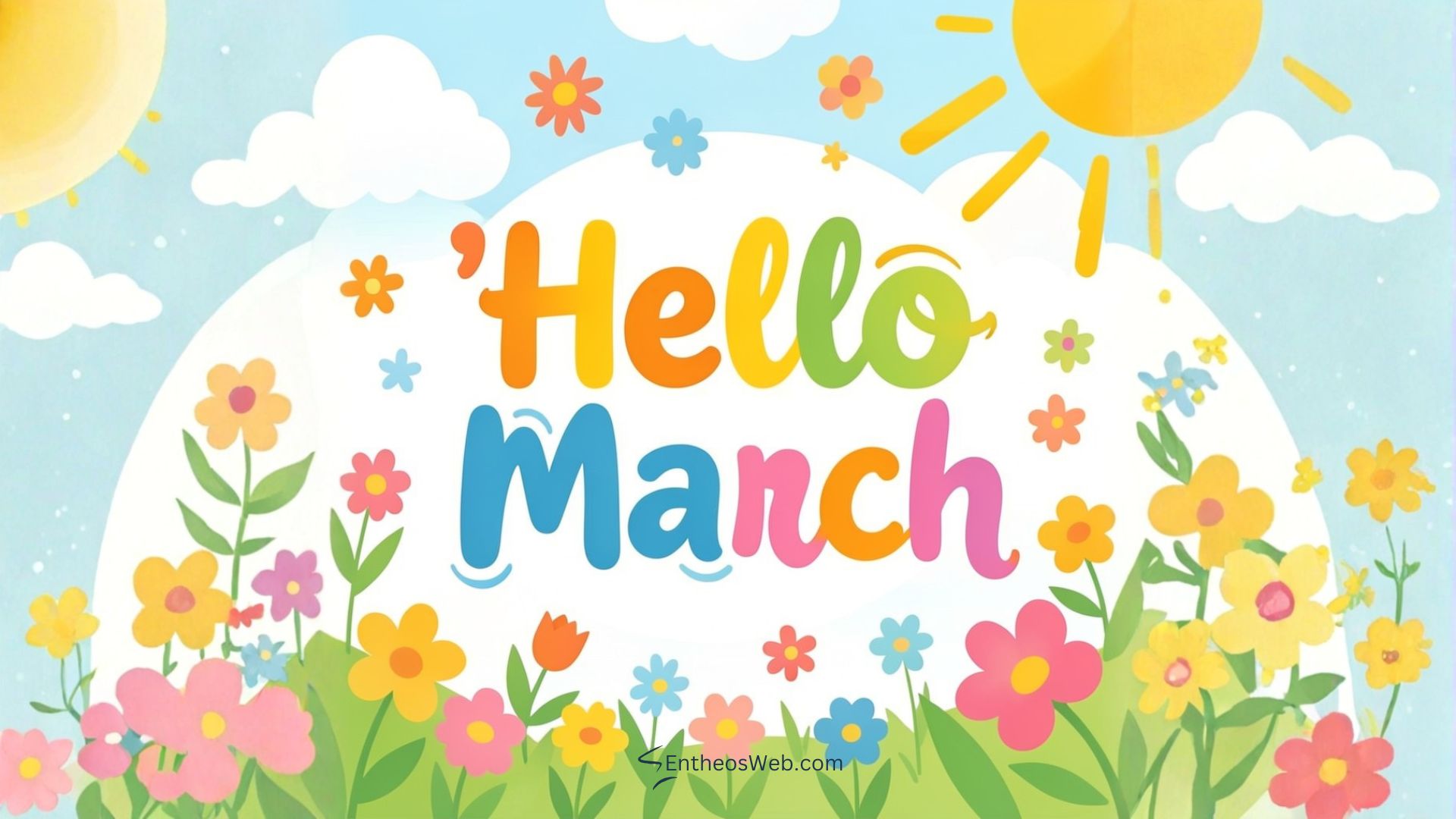 Hello march colorful and cute desktop wallpaper | hello march images wallaper backgrounds facebook covers | entheosweb Hello march desktop wallpaper
