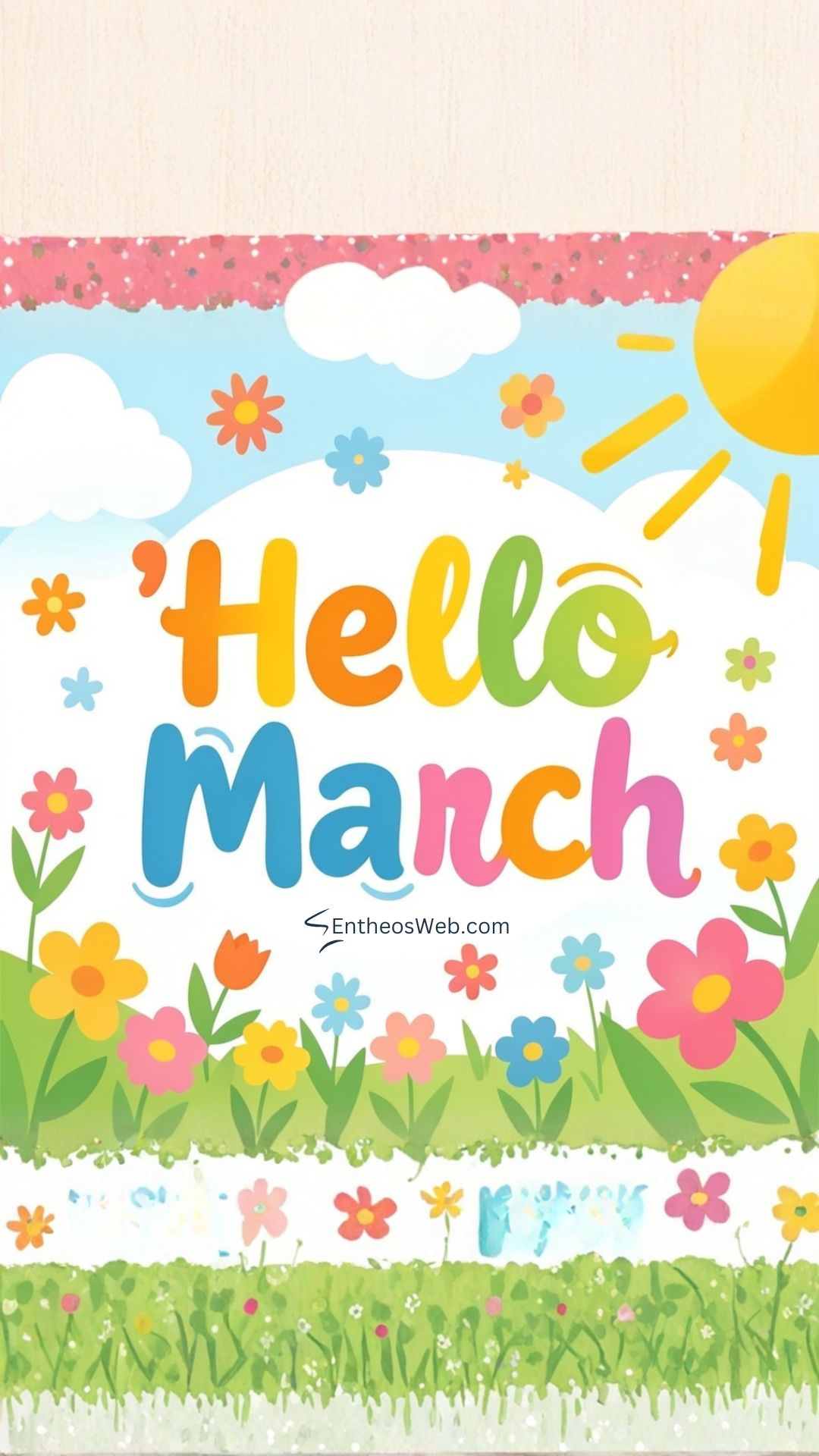 Hello march colorful and cute phone wallpaper | hello march images wallaper backgrounds facebook covers | entheosweb Hello march phone wallpaper