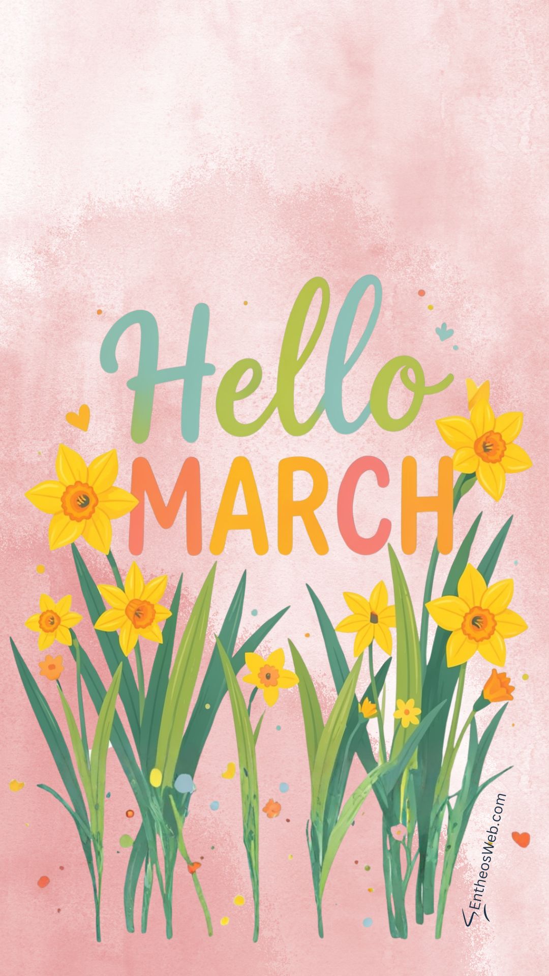 Hello march daffodils phone wallpaper | hello march images wallaper backgrounds facebook covers | entheosweb Hello march phone wallpaper