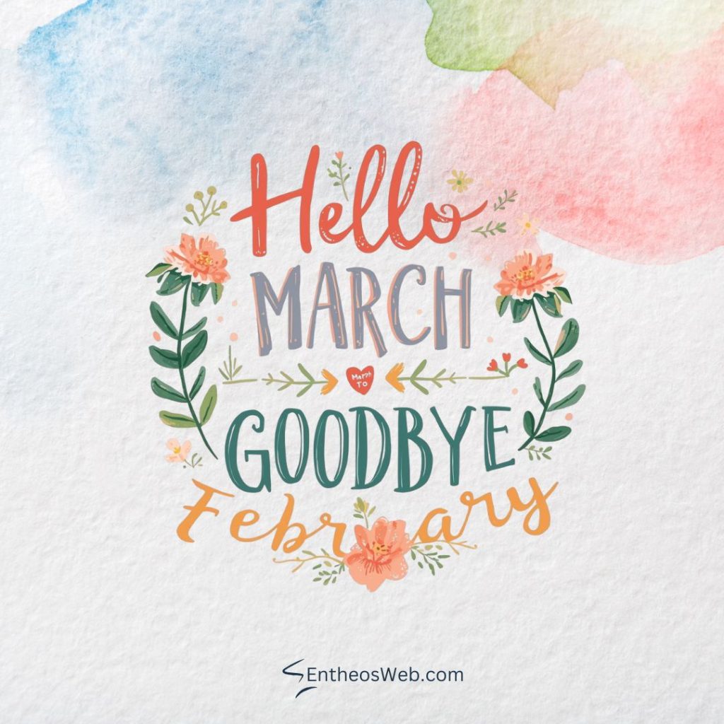 Hello march goodbye february watercolor | hello march images wallaper backgrounds facebook covers | entheosweb Hello march goodbye february