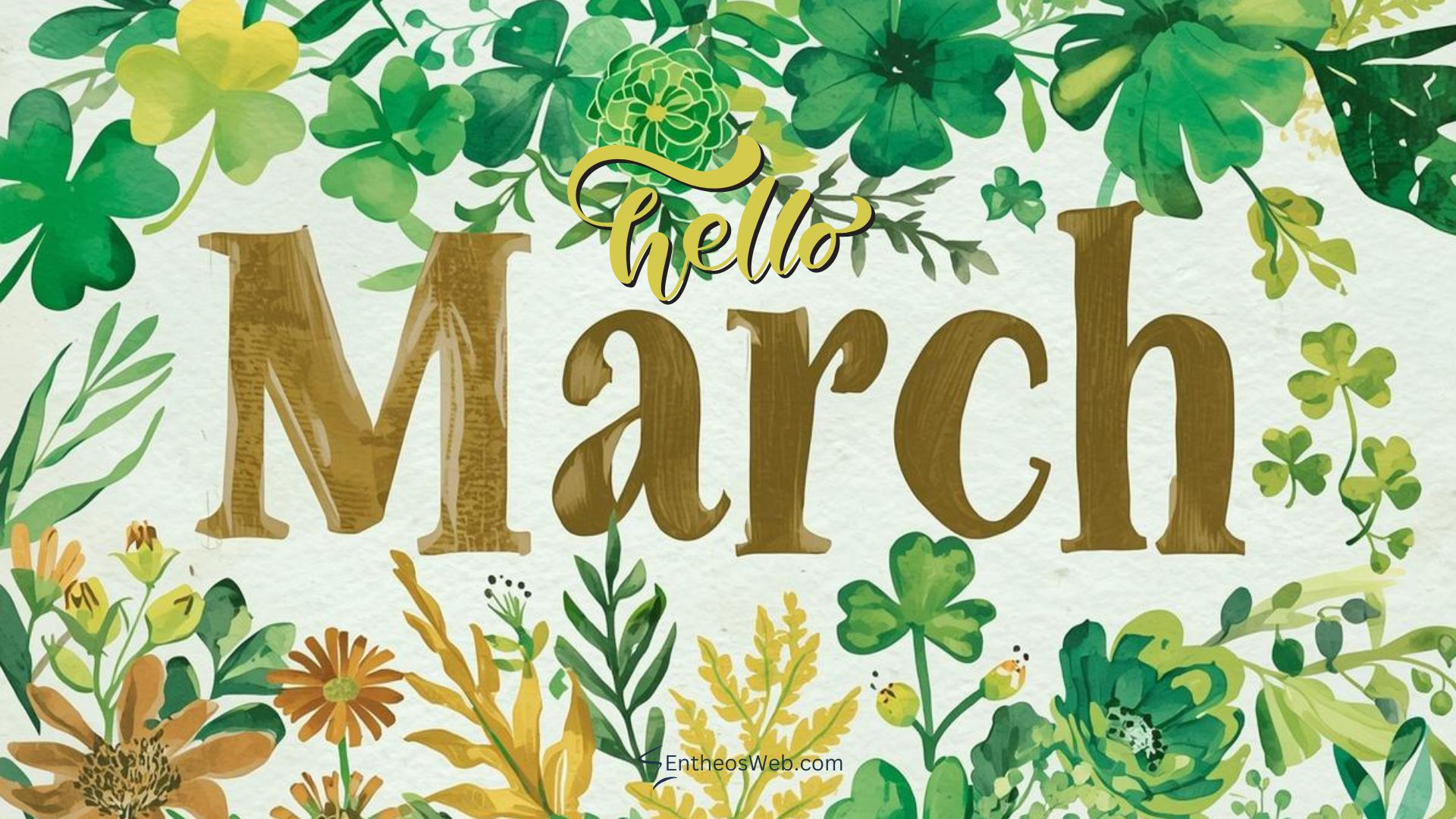 Hello march green leaves desktop wallpaper | hello march images wallaper backgrounds facebook covers | entheosweb Hello march desktop wallpaper