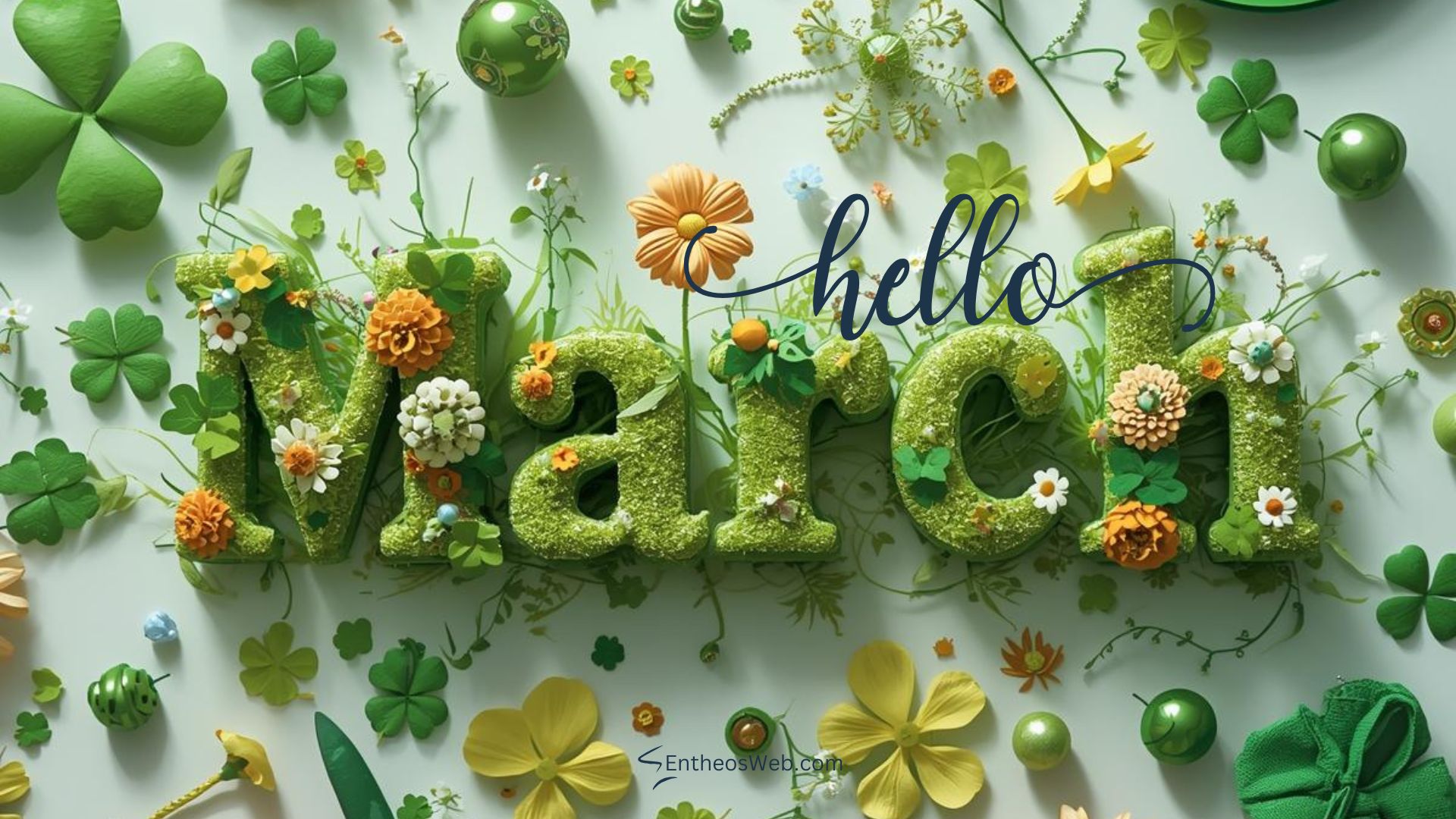 Hello march st patricks day and spring desktop wallpaper | hello march images wallaper backgrounds facebook covers | entheosweb Hello march desktop wallpaper