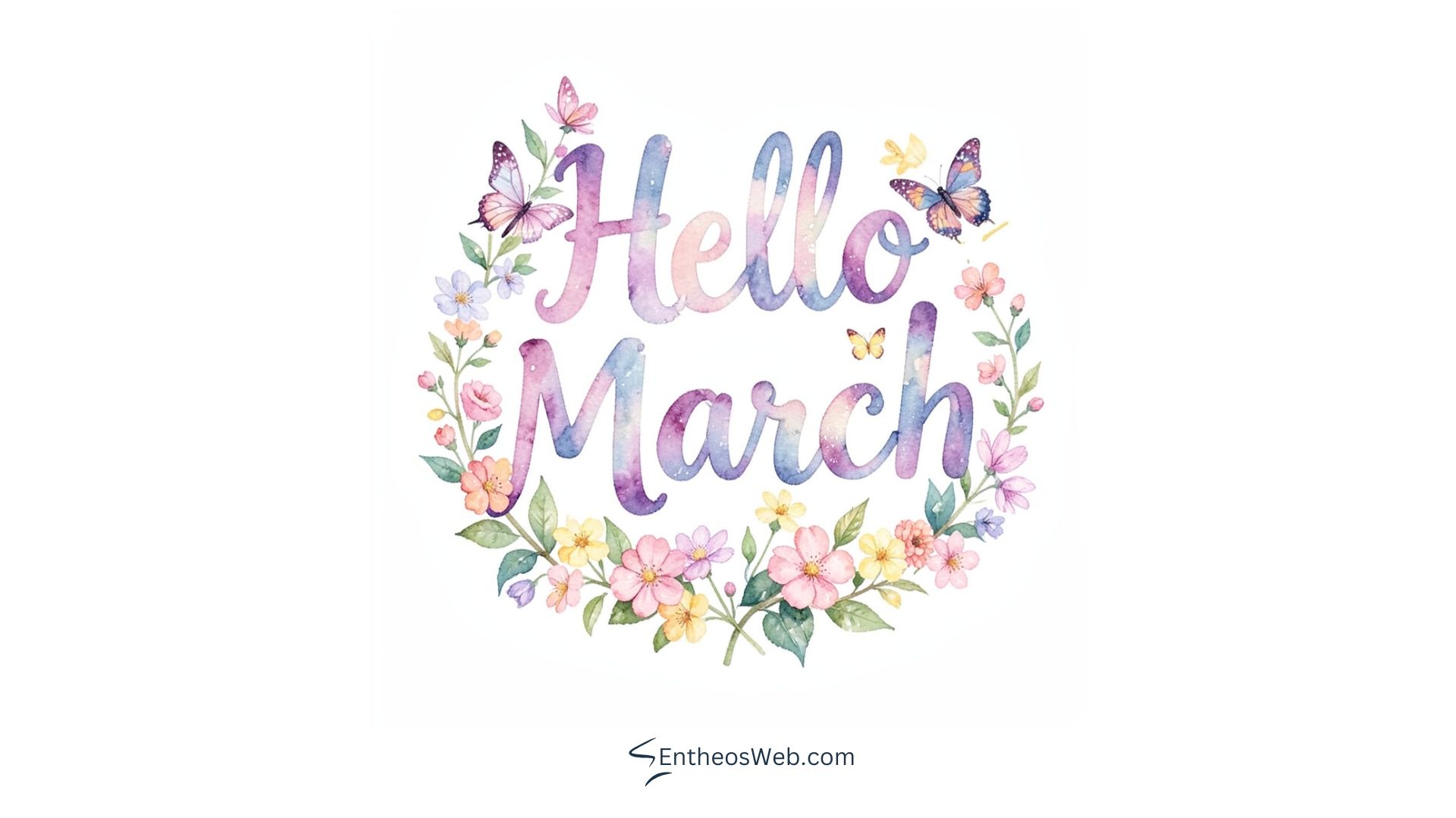 Hello march watercolor desktop wallpaper | hello march images wallaper backgrounds facebook covers | entheosweb Hello march background