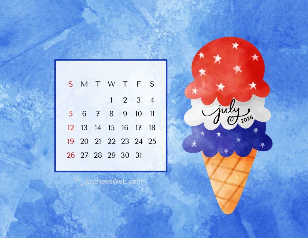 Ice cream   july 2026 calendar