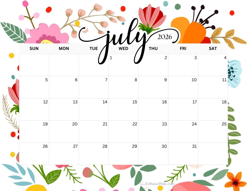 July 2026 calendar