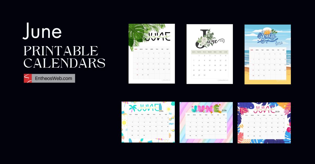 June printable calendars