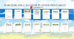 March blank calendar planner printables march blank calendar planner printables pin