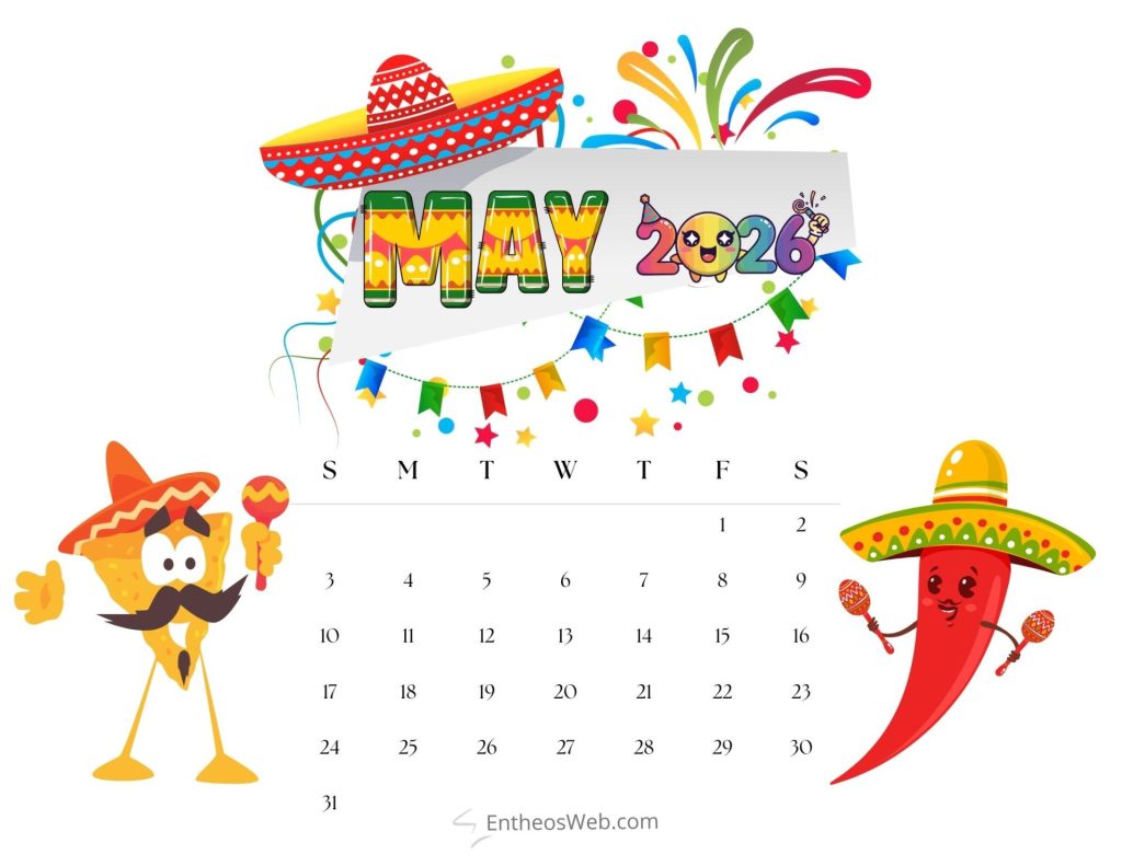 May 2026 printable calendar