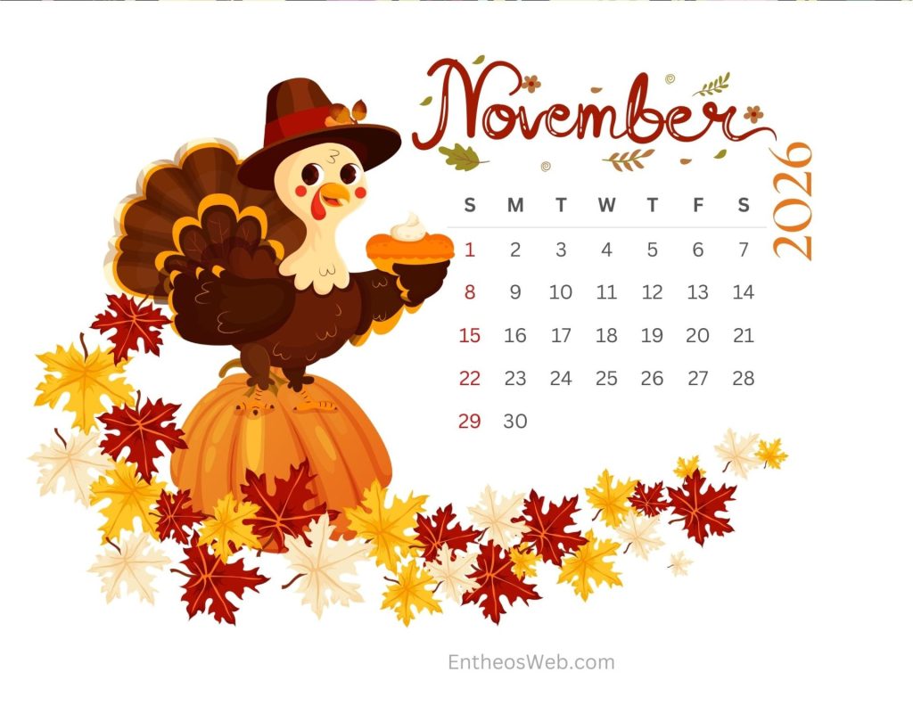 November 2026 printable calendar turkey by entheosweb