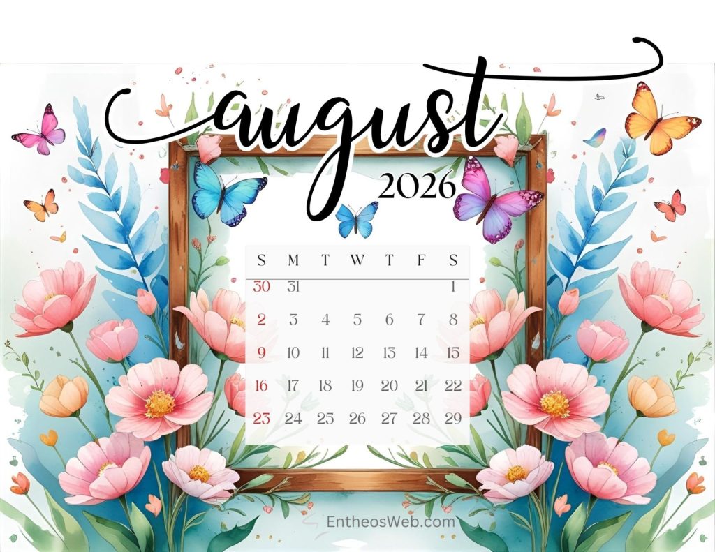 August printable calendars