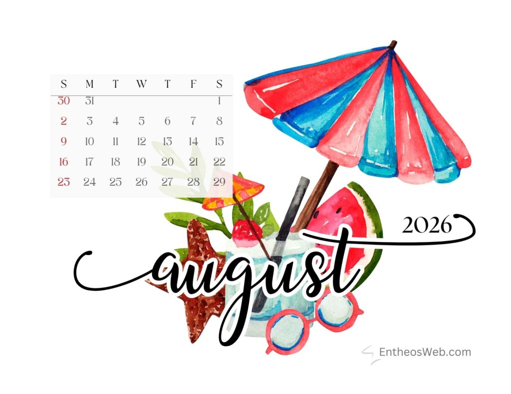 August printable calendars