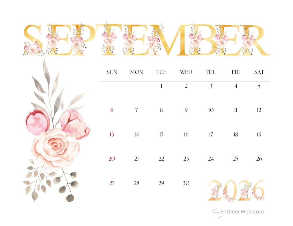 September printable calendars