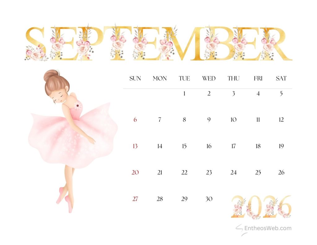 September printable calendars